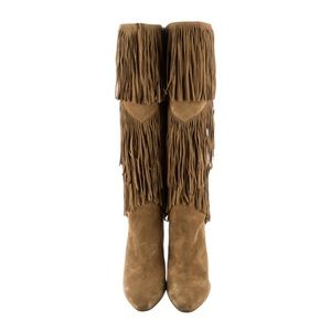 Saint Laurent fringe boots